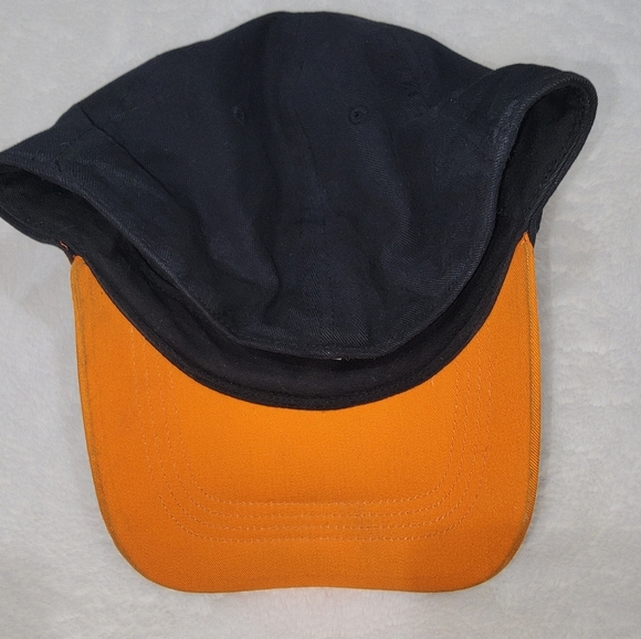 Harley-Davidson Black and Orange Baseball Hat with Embroidered Logo - Picture 2 of 8